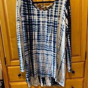 High low tie dye tunic ladies size L